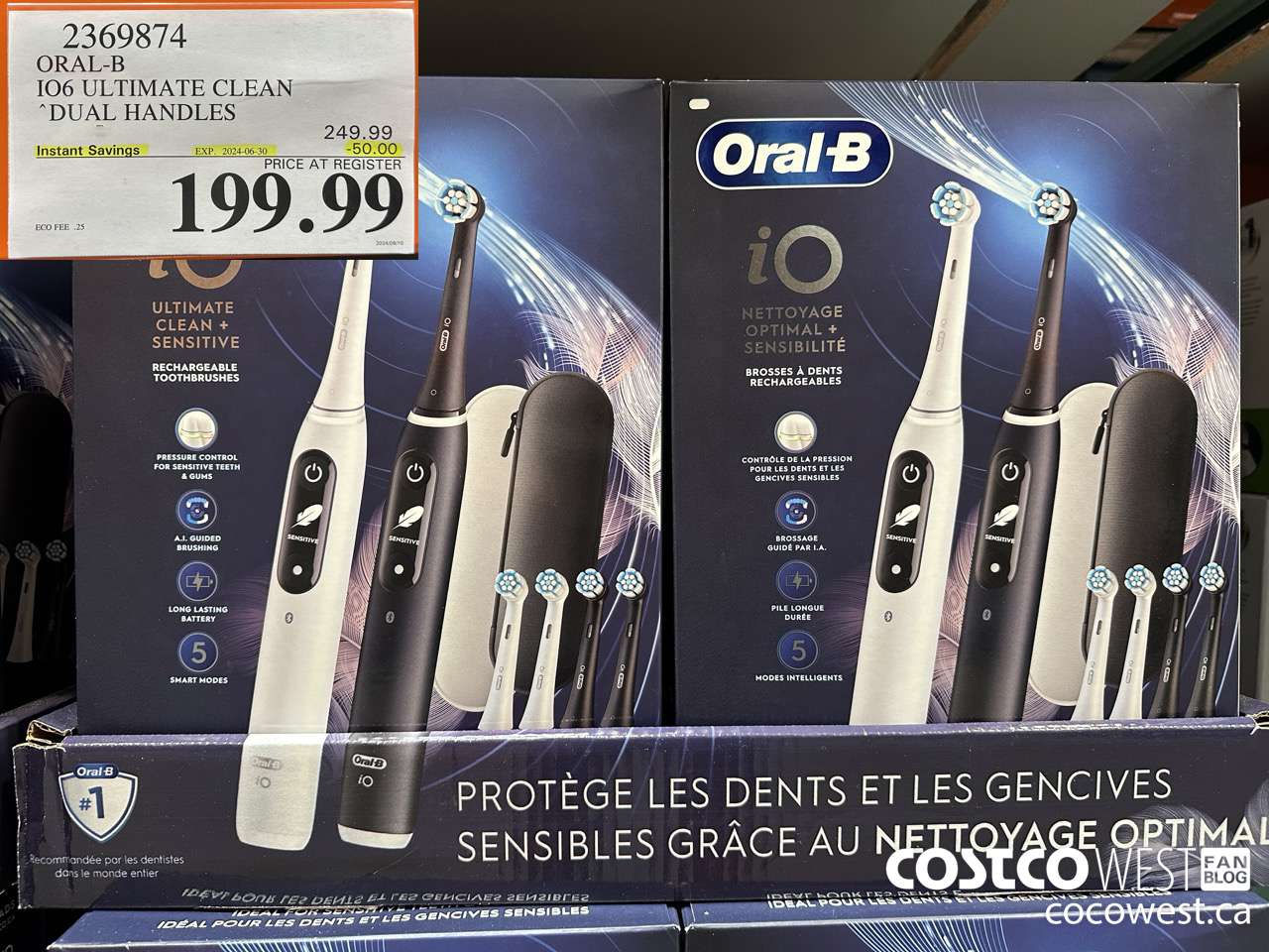 2369874 ORAL-B IO6 ULTIMATE CLEAN DUAL HANDLES ($50.00 INSTANT SAVINGS EXPIRES ON 2024-06-30) $199.99