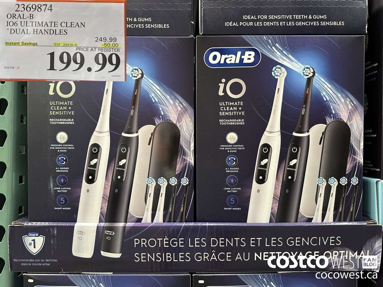 2369874 ORAL-B IO6 ULTIMATE CLEAN DUAL HANDLES ($50.00 INSTANT SAVINGS EXPIRES ON 2024-06-30) $199.99