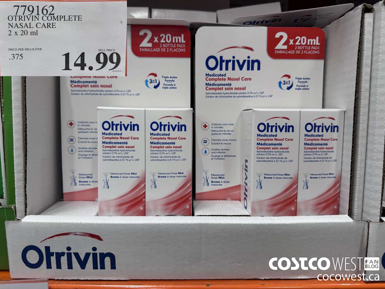 779162 OTRAVIN COMPLETE NASAL CARE 2 X 20ML $14.99