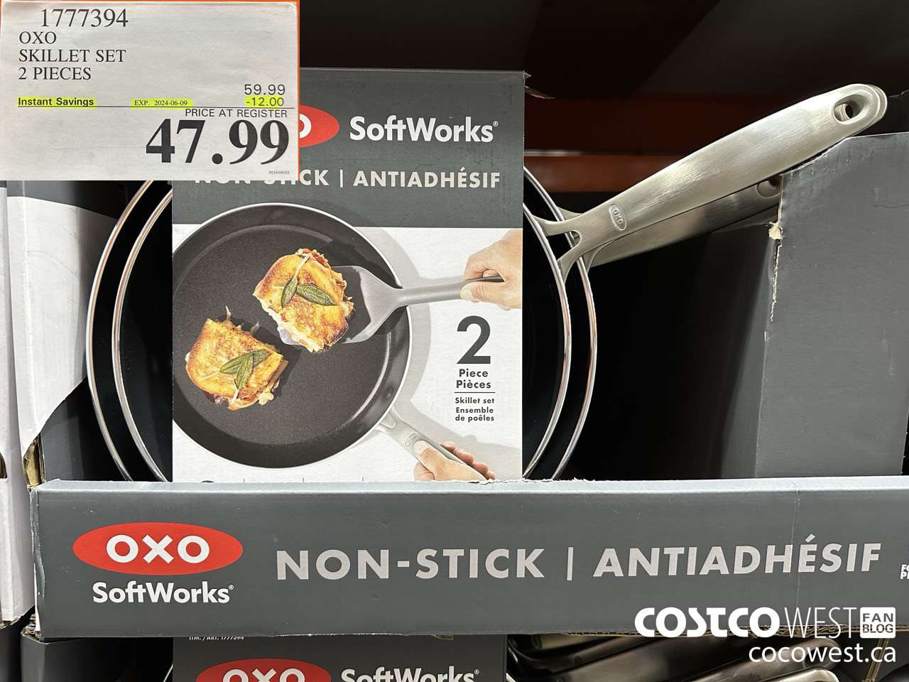 1777394 OXO SKILLET SET 2 PIECES ($12.00 INSTANT SAVINGS EXPIRES ON 2024-06-09) $47.99