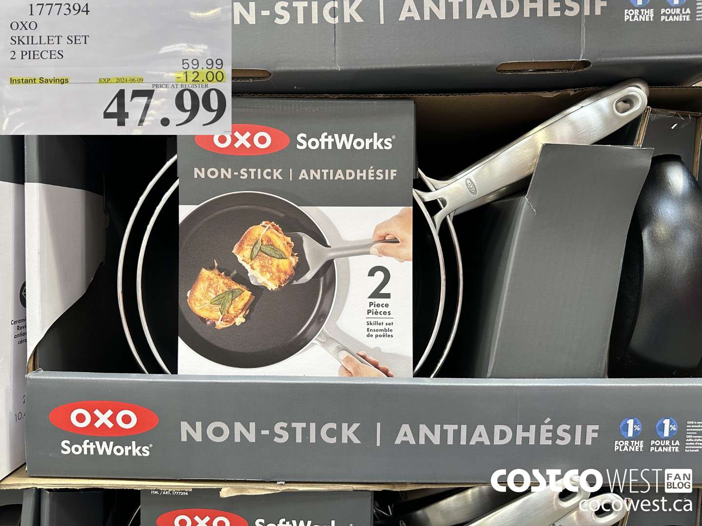 1777394 OXO SKILLET SET 2 PIECES ($12.00 INSTANT SAVINGS EXPIRES ON 2024-06-09) $47.99