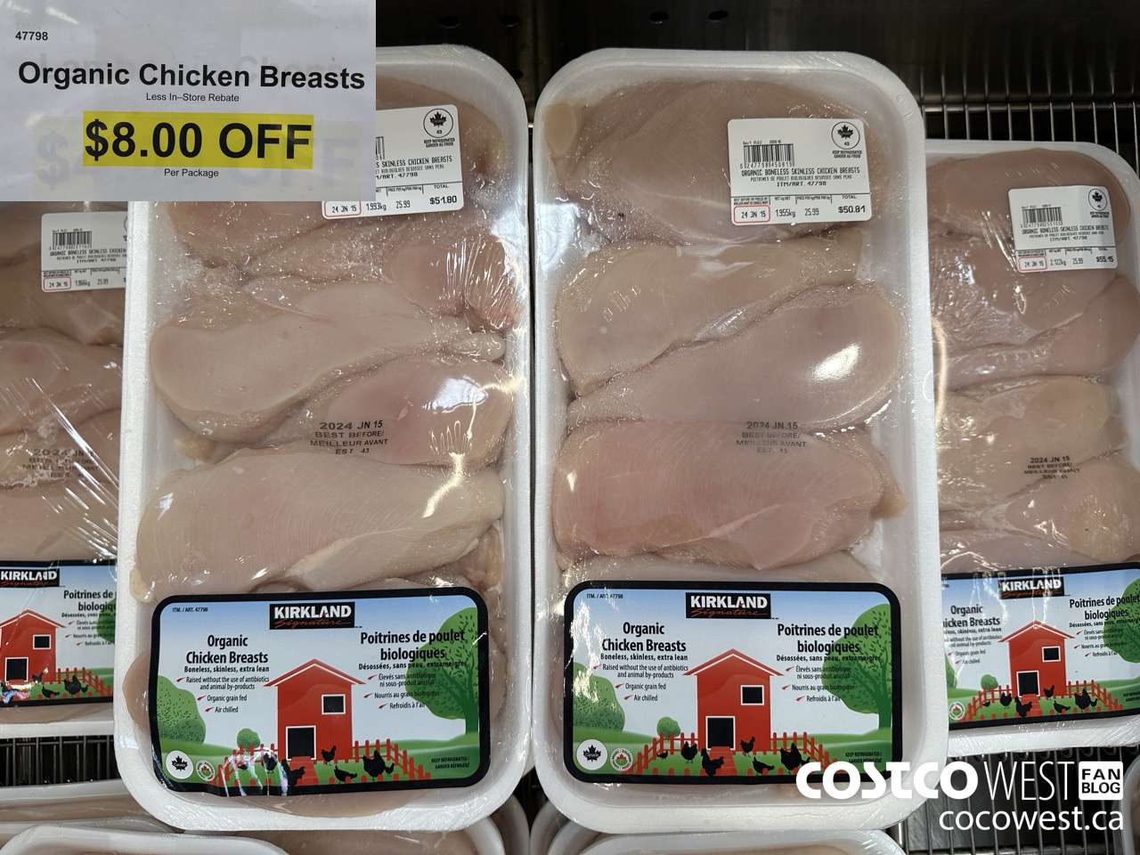 47798 Organic Chicken Breasts ($8.00 INSTANT SAVINGS)