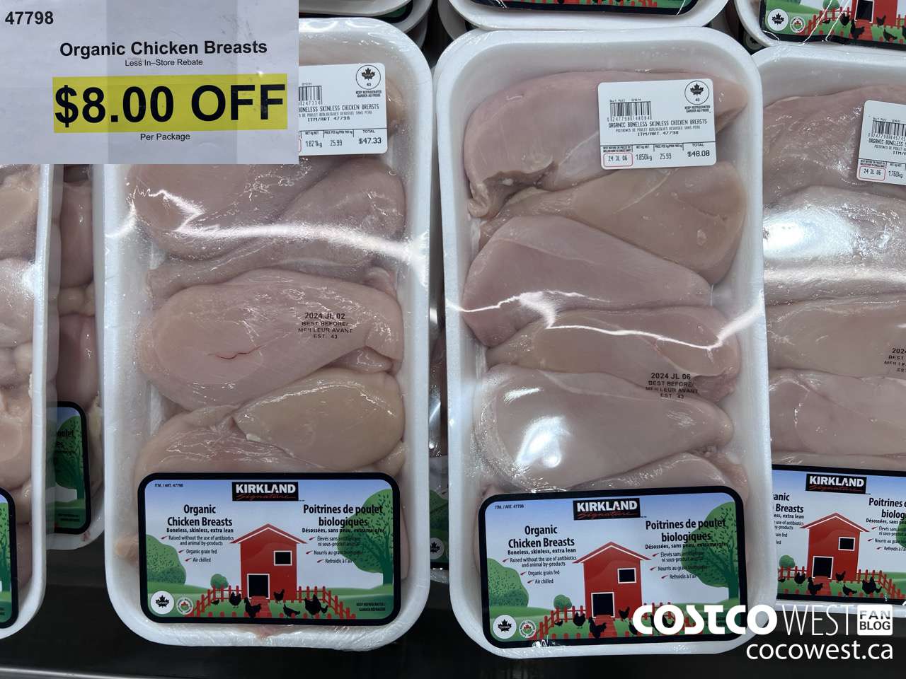 47798 Organic Chicken Breasts ($8.00 INSTANT SAVINGS)