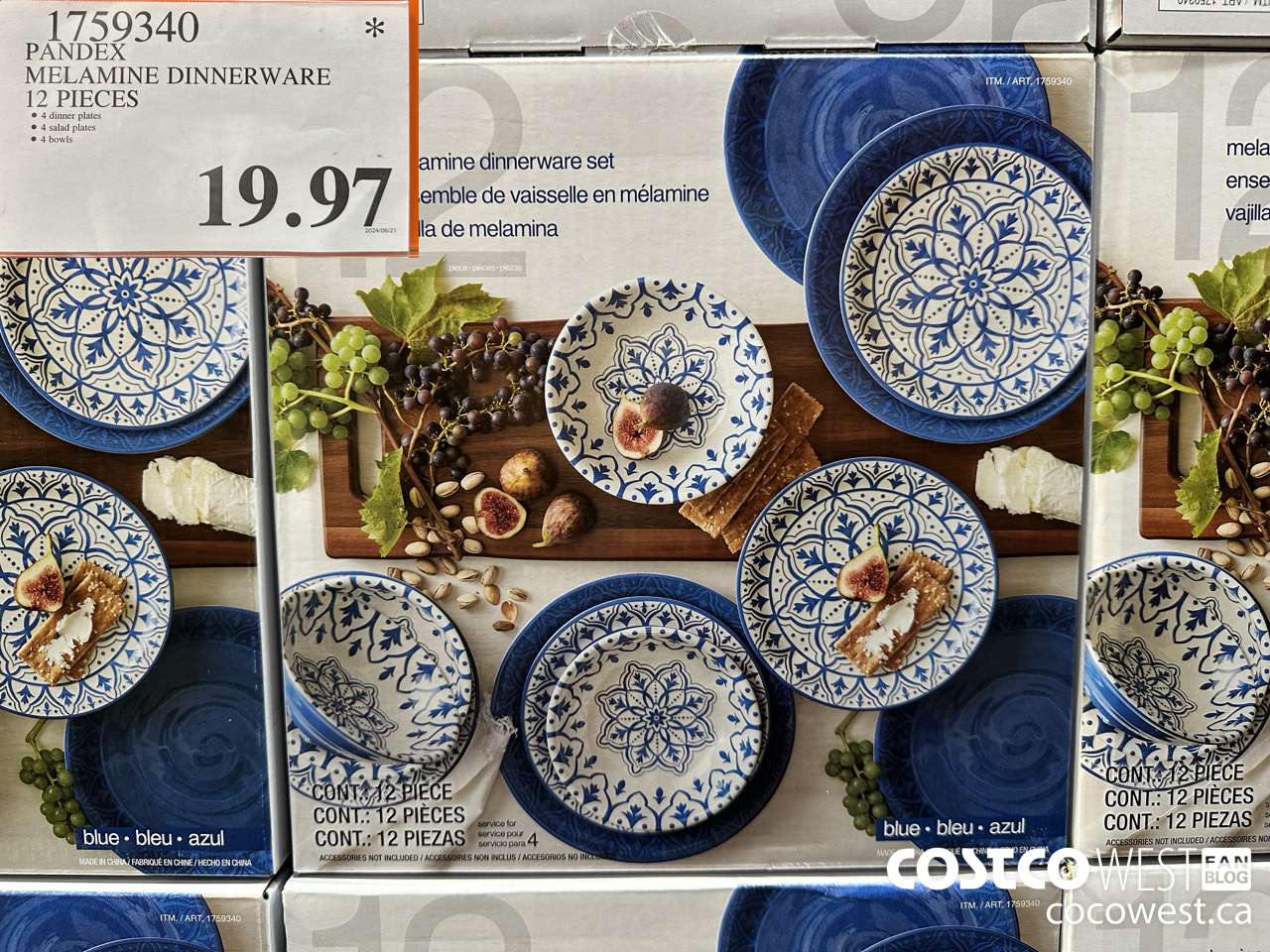 1759340 PANDEX MELAMINE DINNERWARE 12 PIECES $19.97