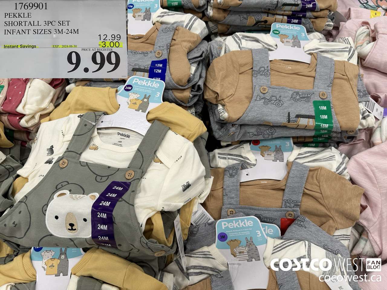 1769901 PEKKLE SHORTALL 3PC SET INFANT SIZES 3M-24M ($3.00 INSTANT SAVINGS EXPIRES ON 2024-06-30) $9.99