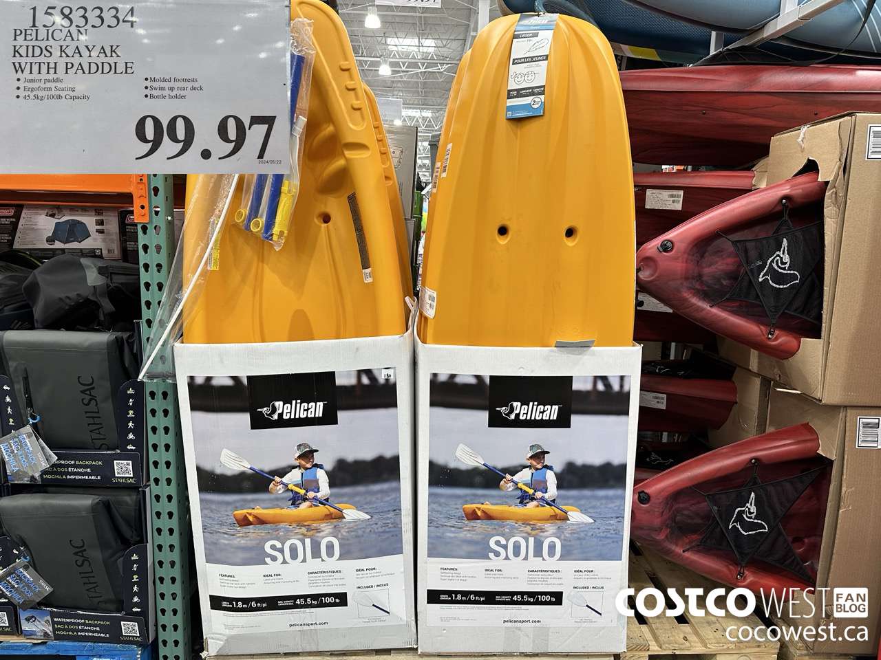 1583334 PELICAN KIDS KAYAK WITH PADDLE  $99.97