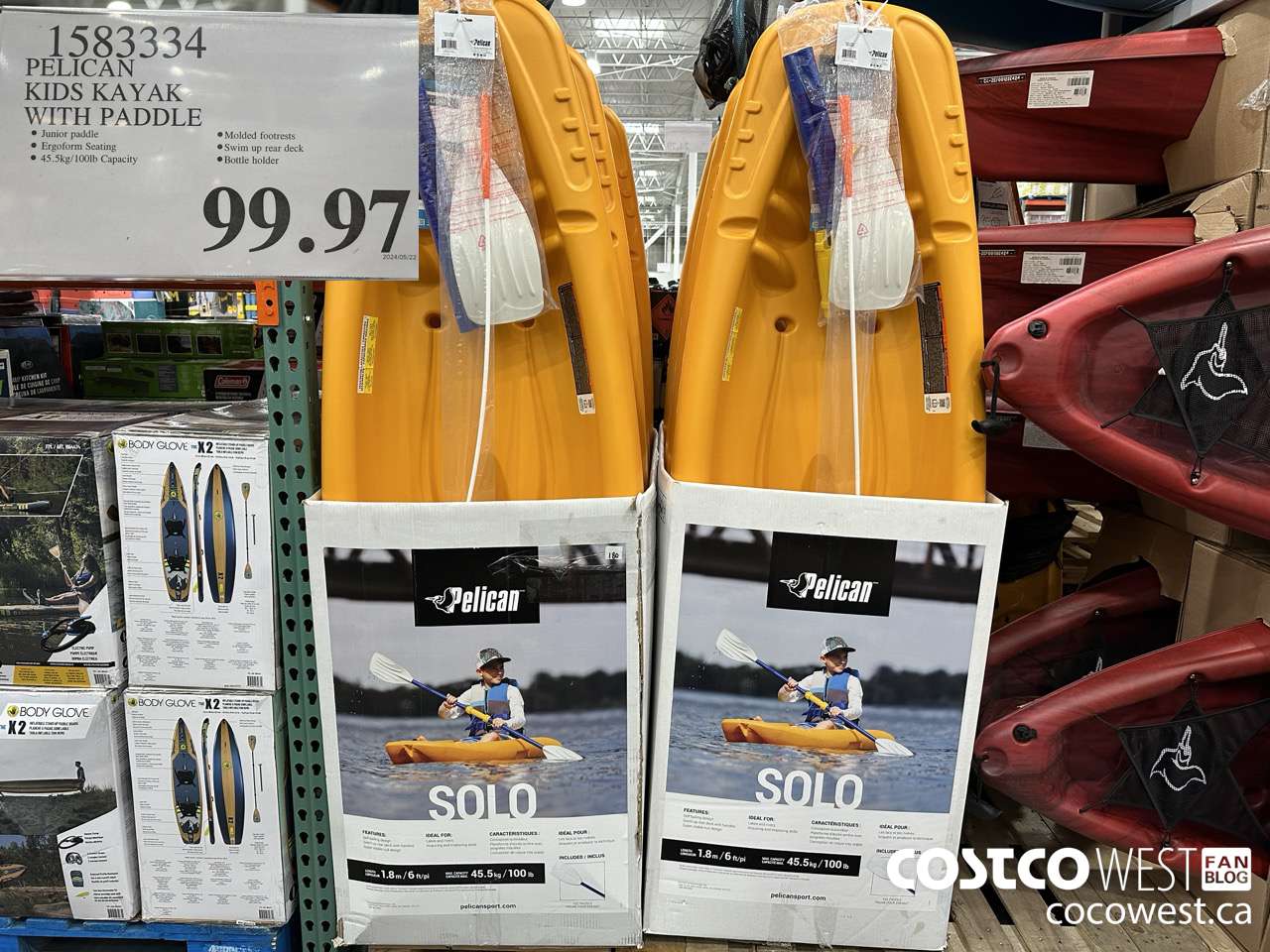 1583334 PELICAN KIDS KAYAK WITH PADDLE  $99.97