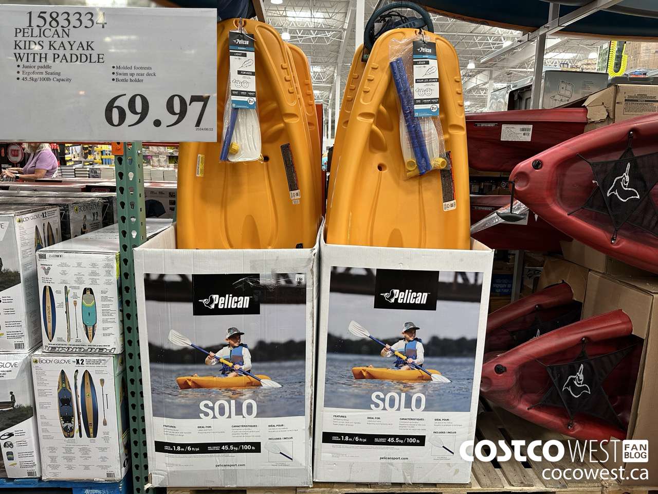 1583334 PELICAN KIDS KAYAK WITH PADDLE  $69.97