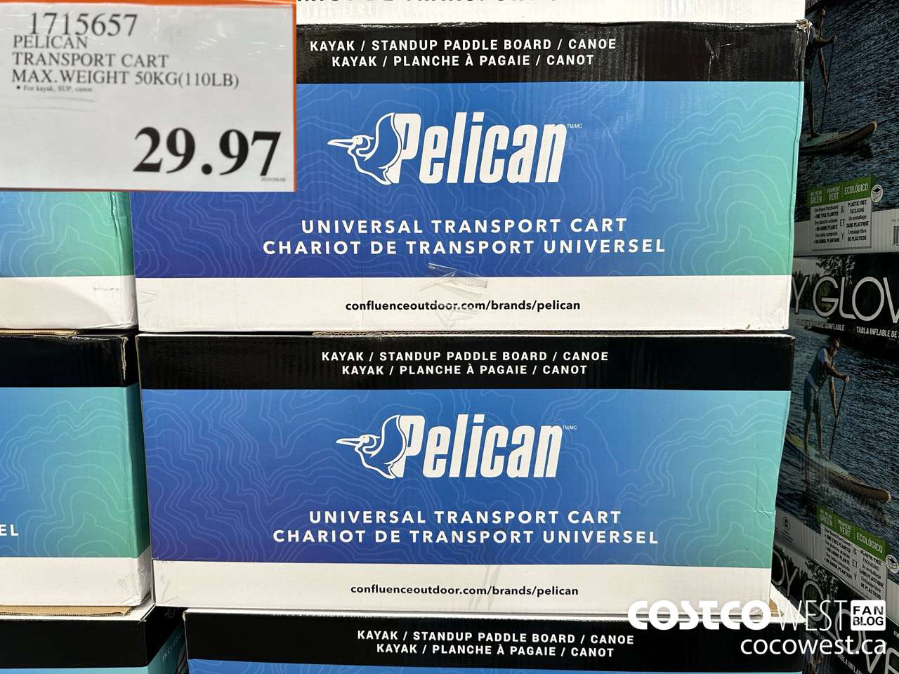 1715657 PELICAN TRANSPORT CART MAX. WEIGHT 50KG (110LB) $29.97