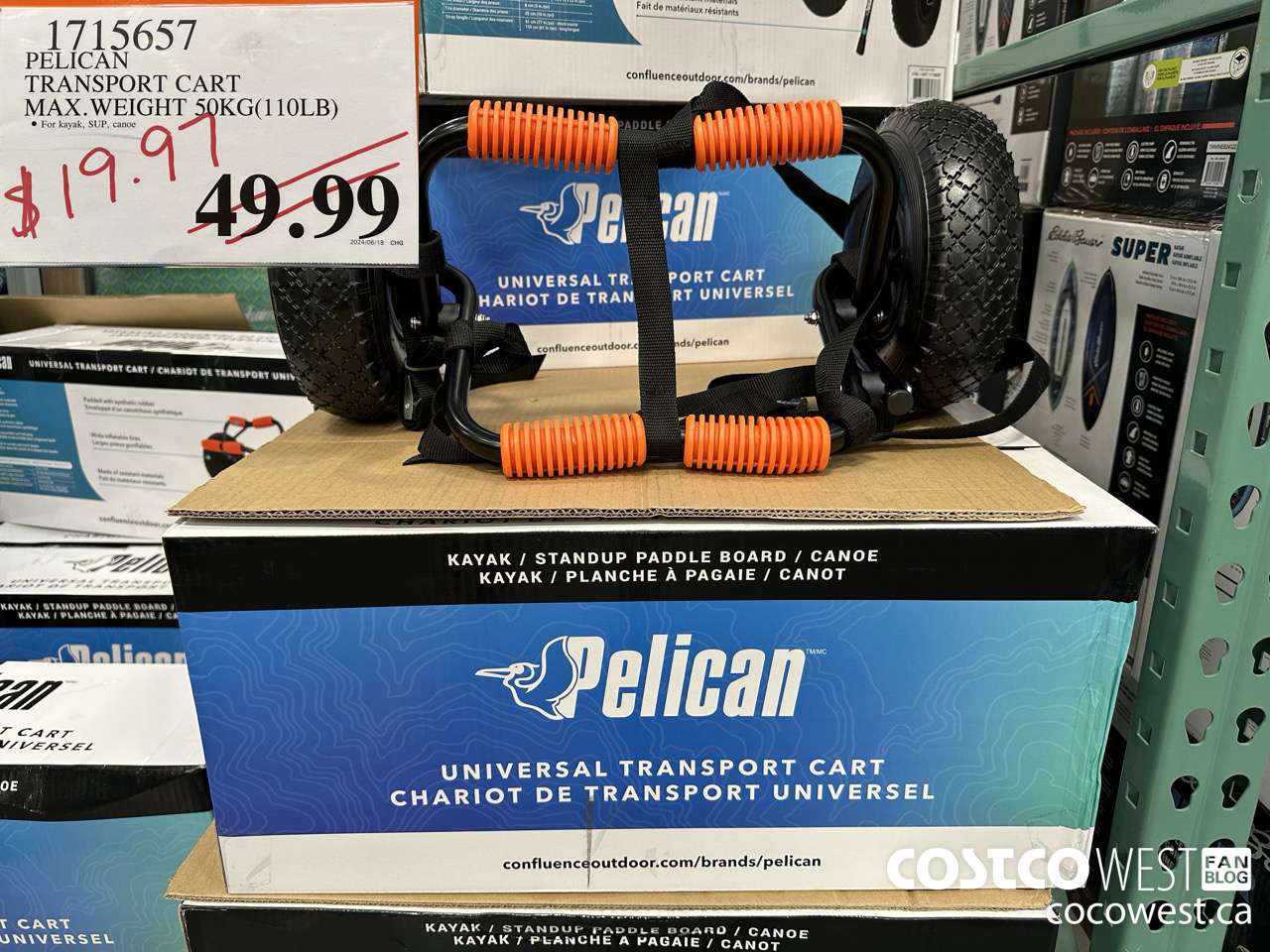 1715657 PELICAN TRANSPORT CART MAX. WEIGHT 50KG (110LB) $19.97