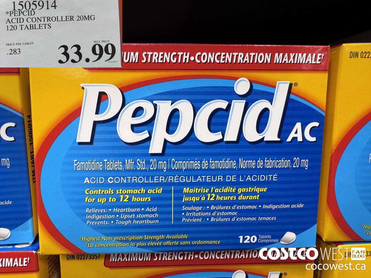 1505914 PEPCID ACID CONTROLLER 20MG 120 TABLETS $33.99
