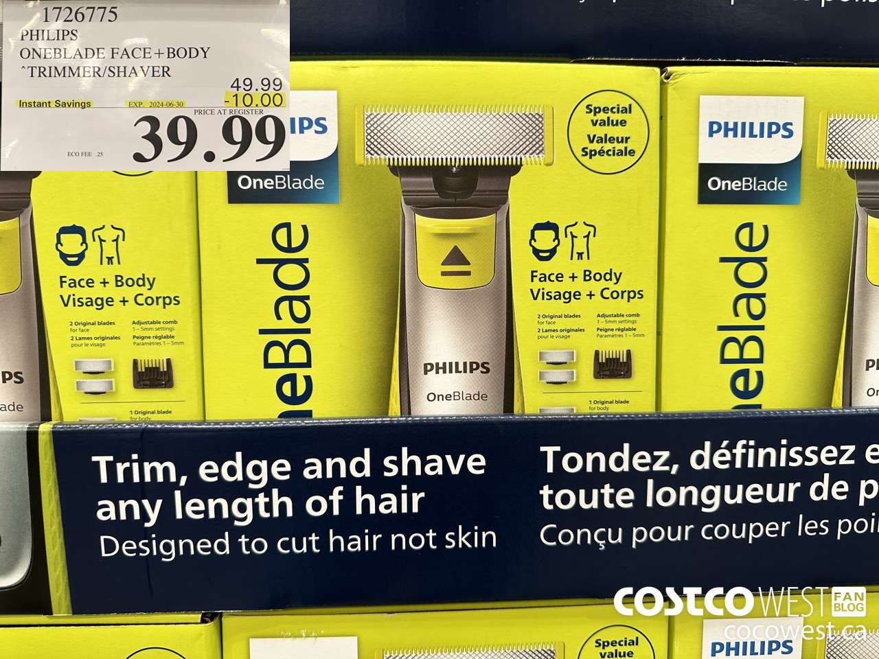 1726775 PHILIPS ONEBLADE FACE + BODY TRIMMER/SHAVER ($10.00 INSTANT SAVINGS EXPIRES ON 2024-06-30) $39.99