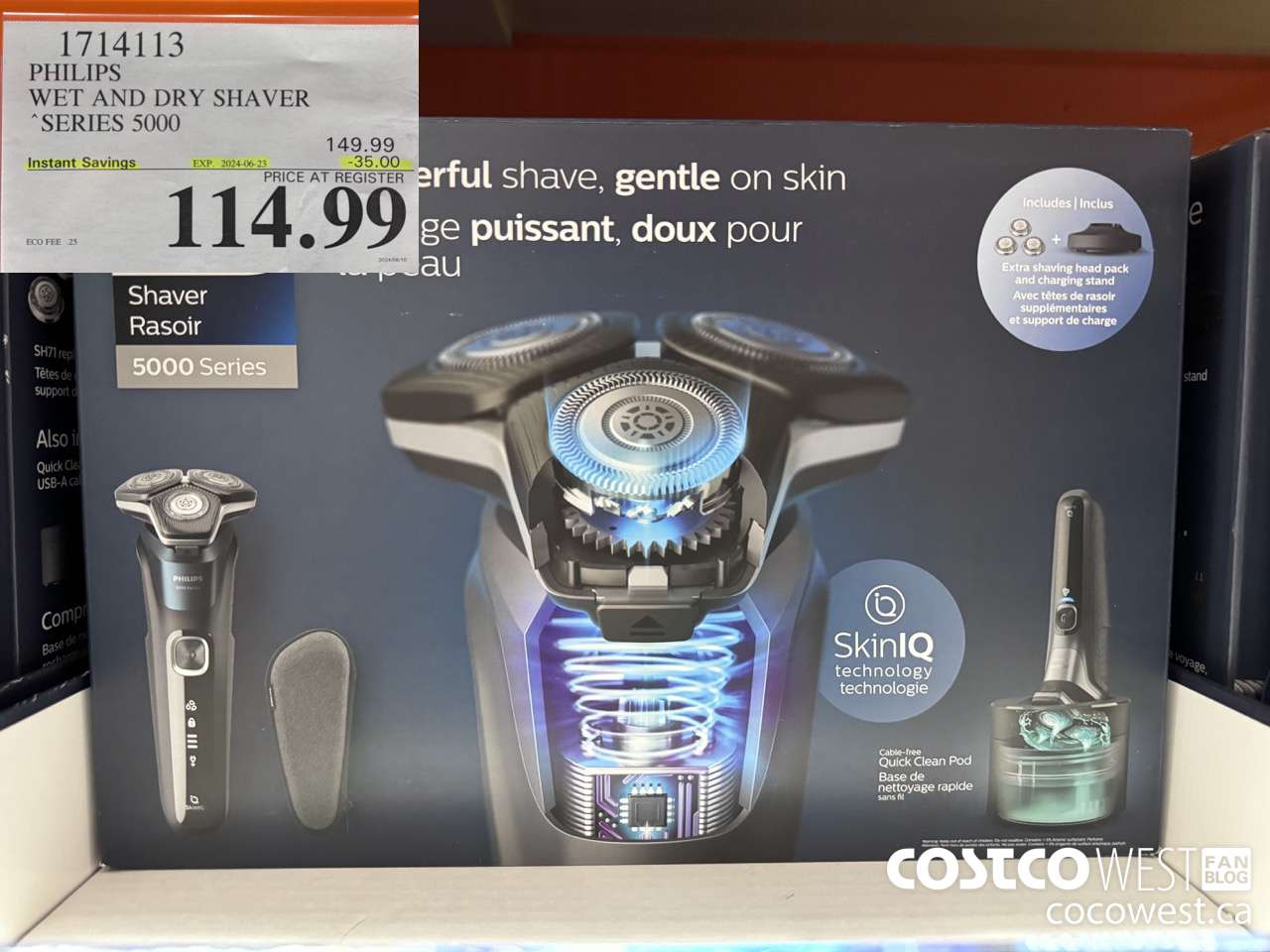 1714113 PHILIPS WET AND DRY SHAVER SERIES 5000 ($35.00 INSTANT SAVINGS EXPIRES ON 2024-06-23) $114.99