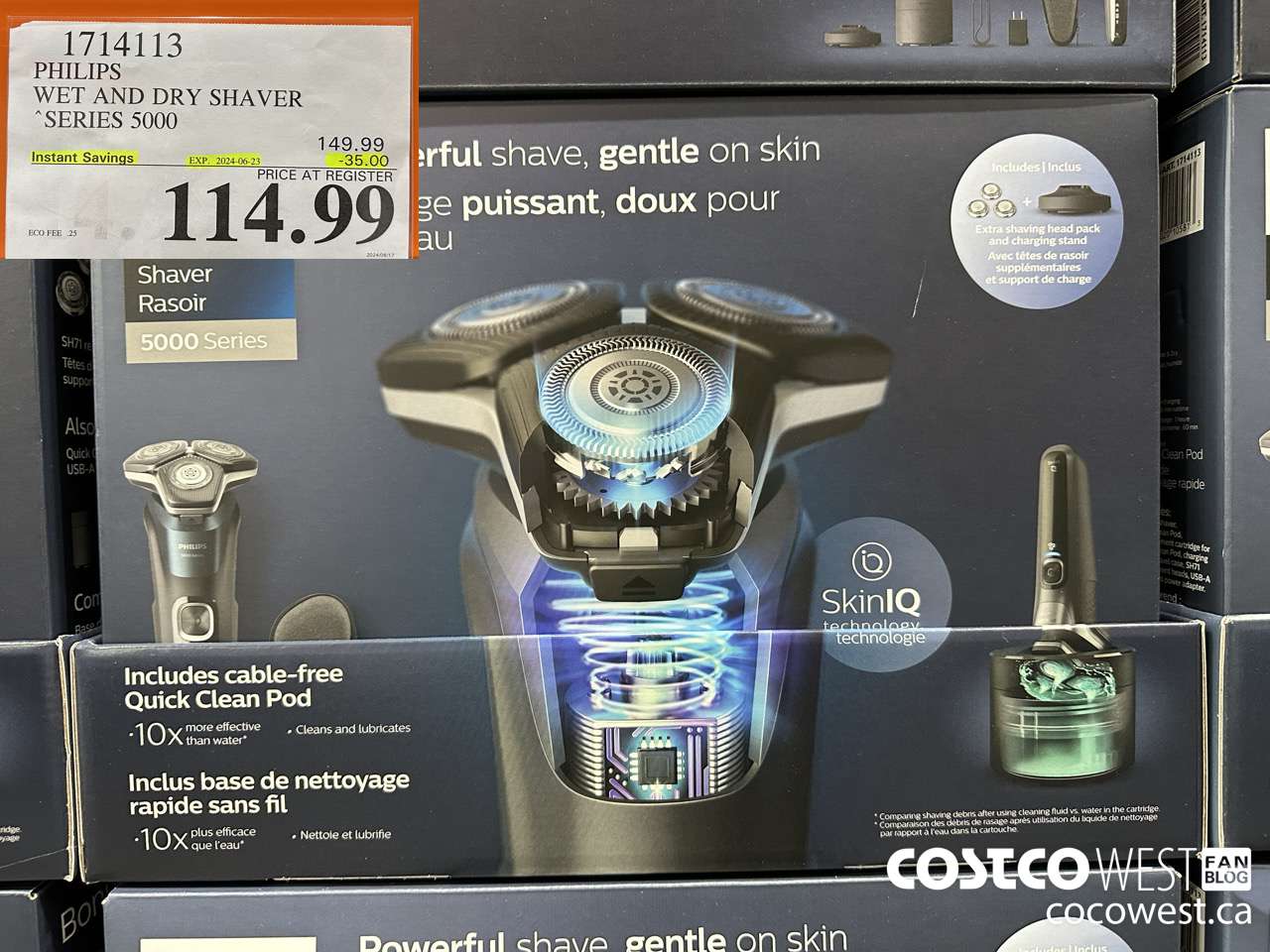 1714113 PHILIPS WET AND DRY SHAVER SERIES 5000 ($35.00 INSTANT SAVINGS EXPIRES ON 2024-06-23) $114.99