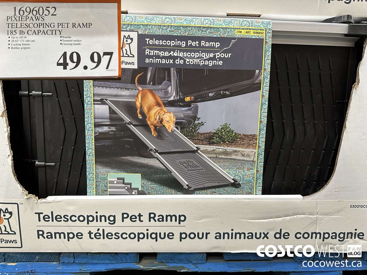 1696052 PIXIEPAWS TELESCOPING PET RAMP 185 LB CAPACITY $49.97
