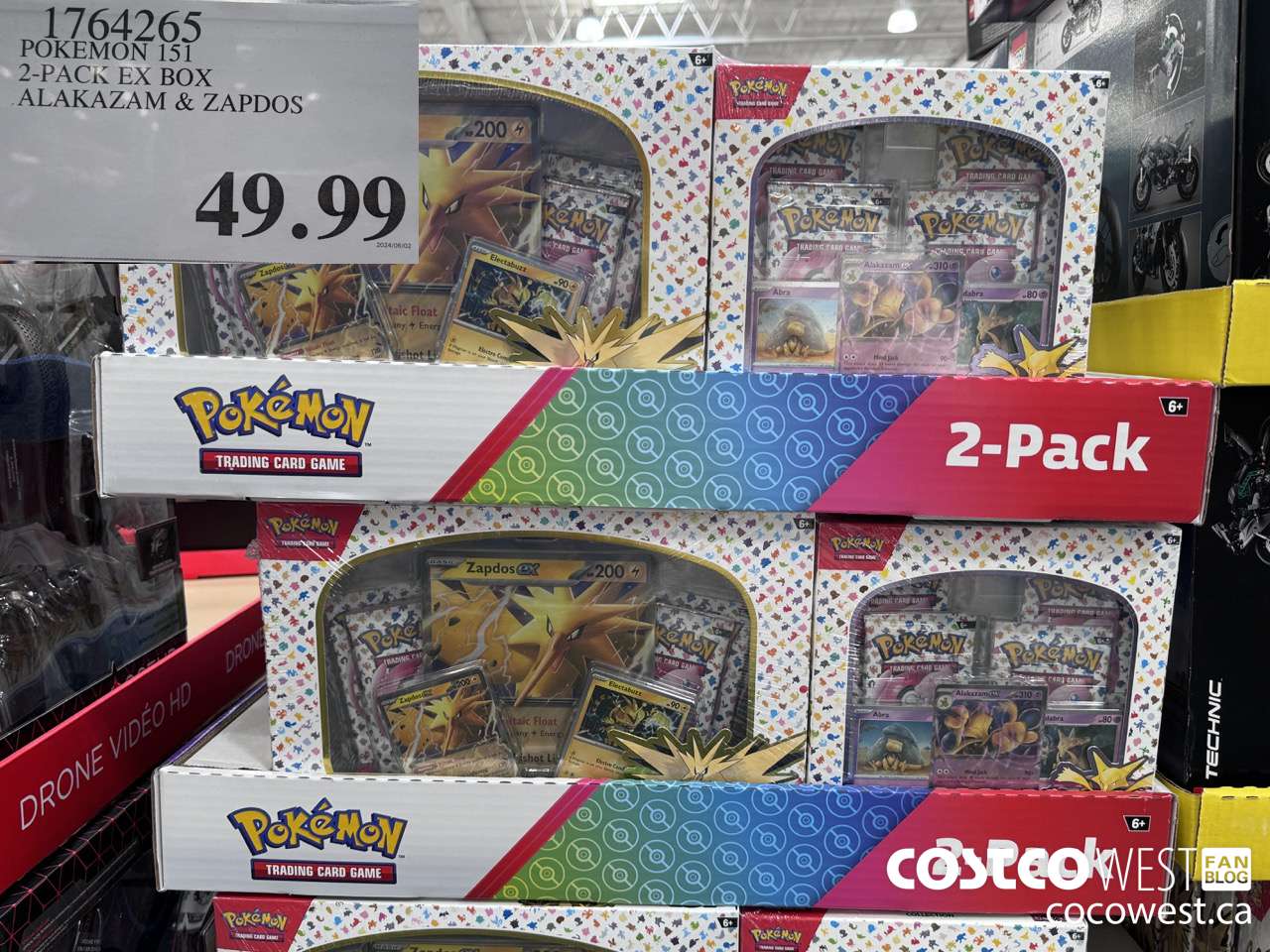 1764265 POKEMON 151 2-PACK EX BOX ALAKAZAM & ZAPDOS $49.99