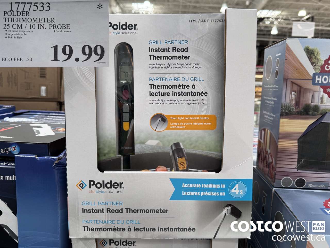 1777533 POLDER THERMOMETER 25 CM / 10 IN. PROBE $19.99