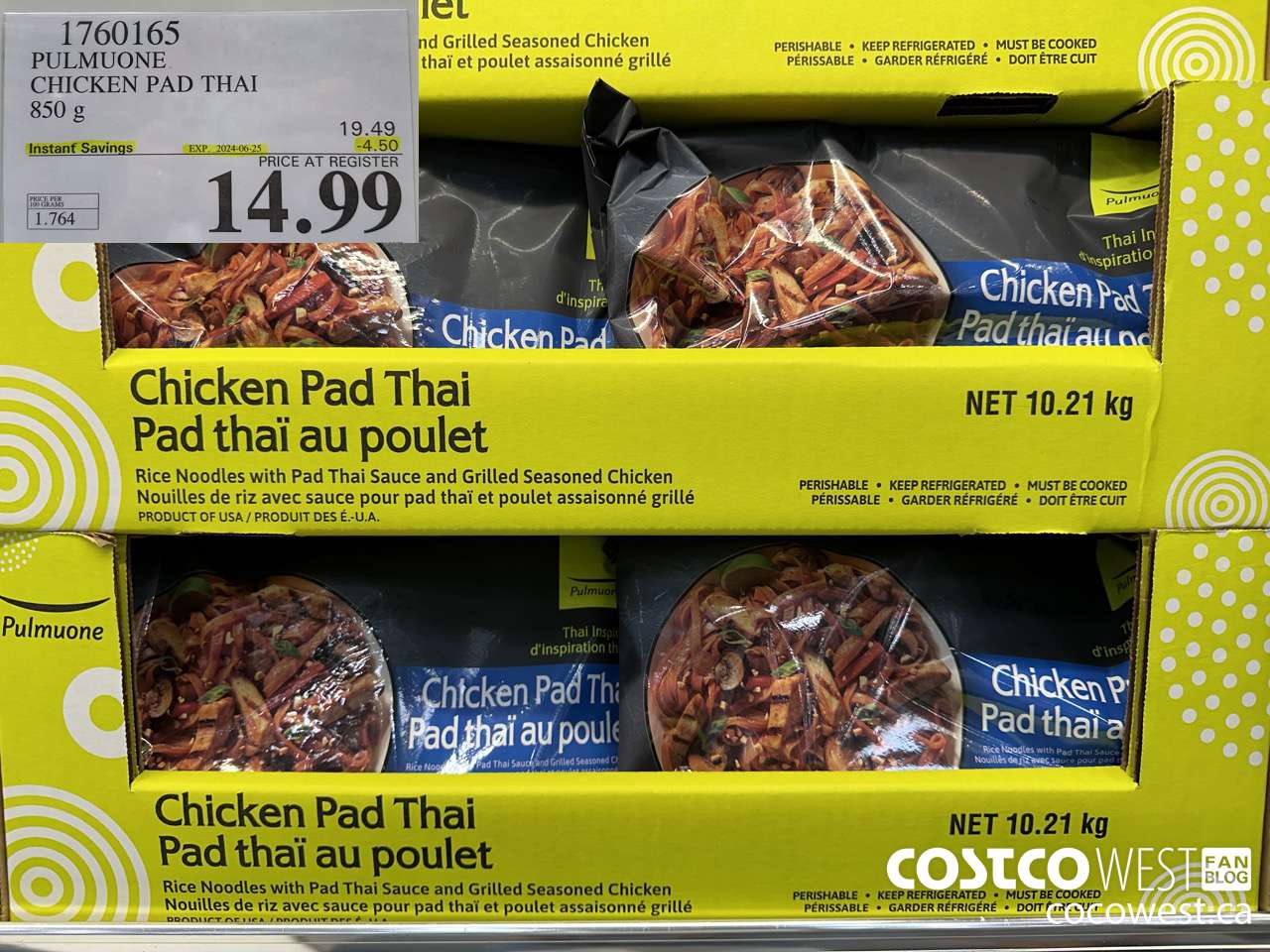 1760165 PULMUONE CHICKEN PAD THAI 850 g ($4.50 INSTANT SAVINGS EXPIRES ON 2024-06-25) $14.99