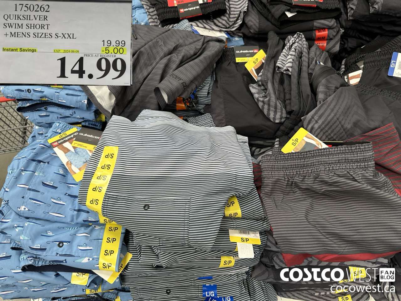 1750262 QUICKSILVER SWIM SHORT MENS SIZES S-XXL ($5.00 INSTANT SAVINGS EXPIRES ON 2024-06-09) $14.99