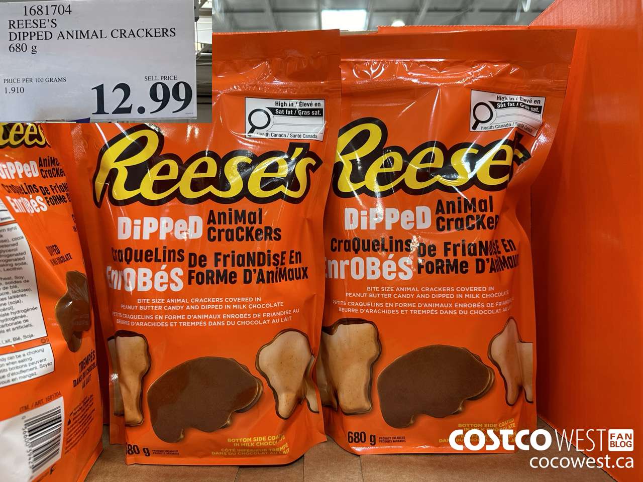 1681704 REESE'S DIPPED ANIMAL CRACKERS 24 OZ $12.99