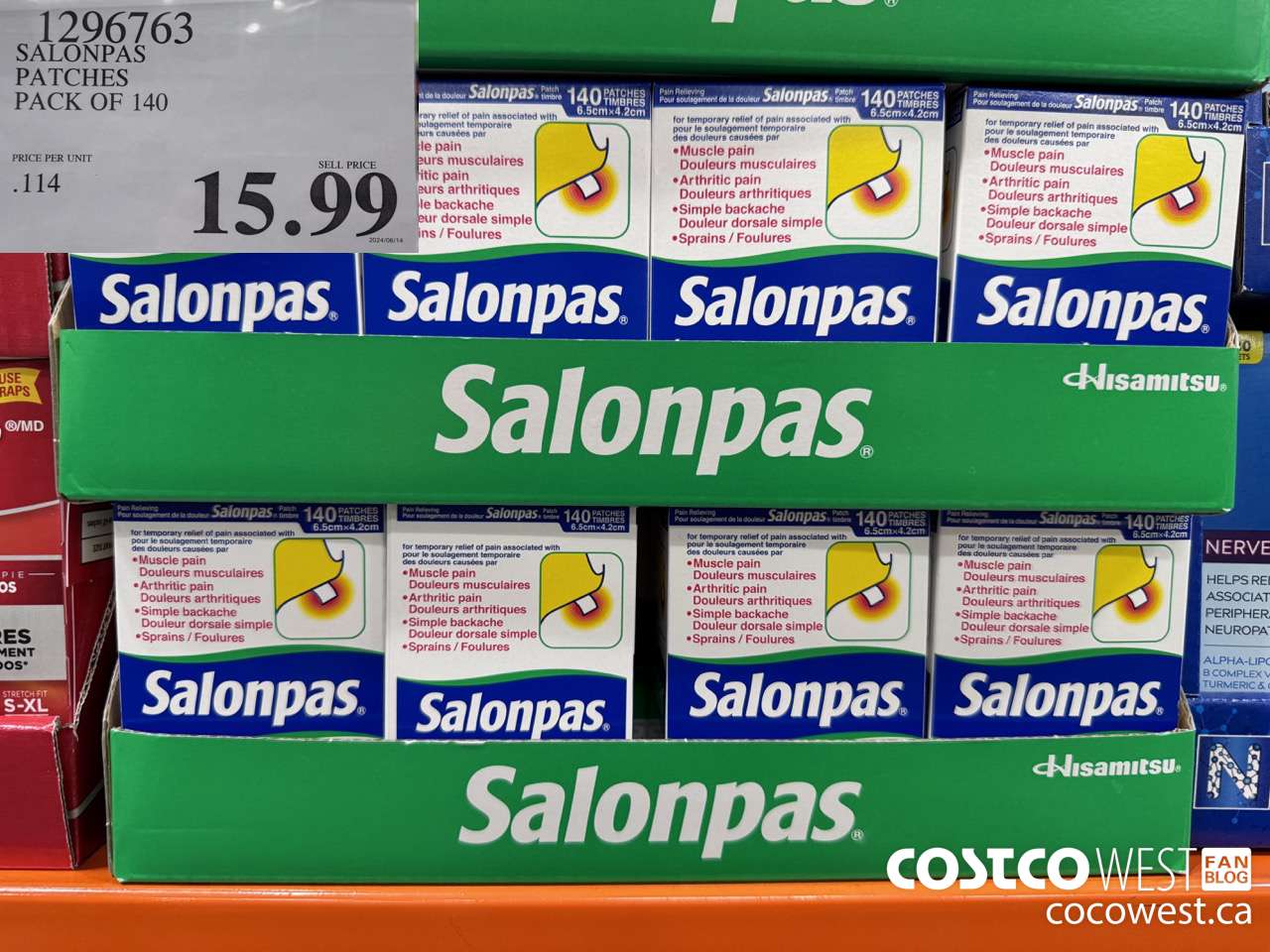 1296763 SALONPAS PATCHES PACK OF 140 $15.99