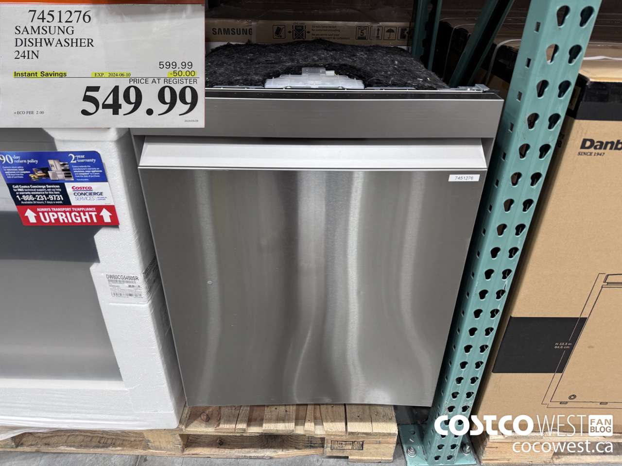 7451276 SAMSUNG DISHWASHER 24IN ($50.00 INSTANT SAVINGS EXPIRES ON 2024-06-10) $549.99
