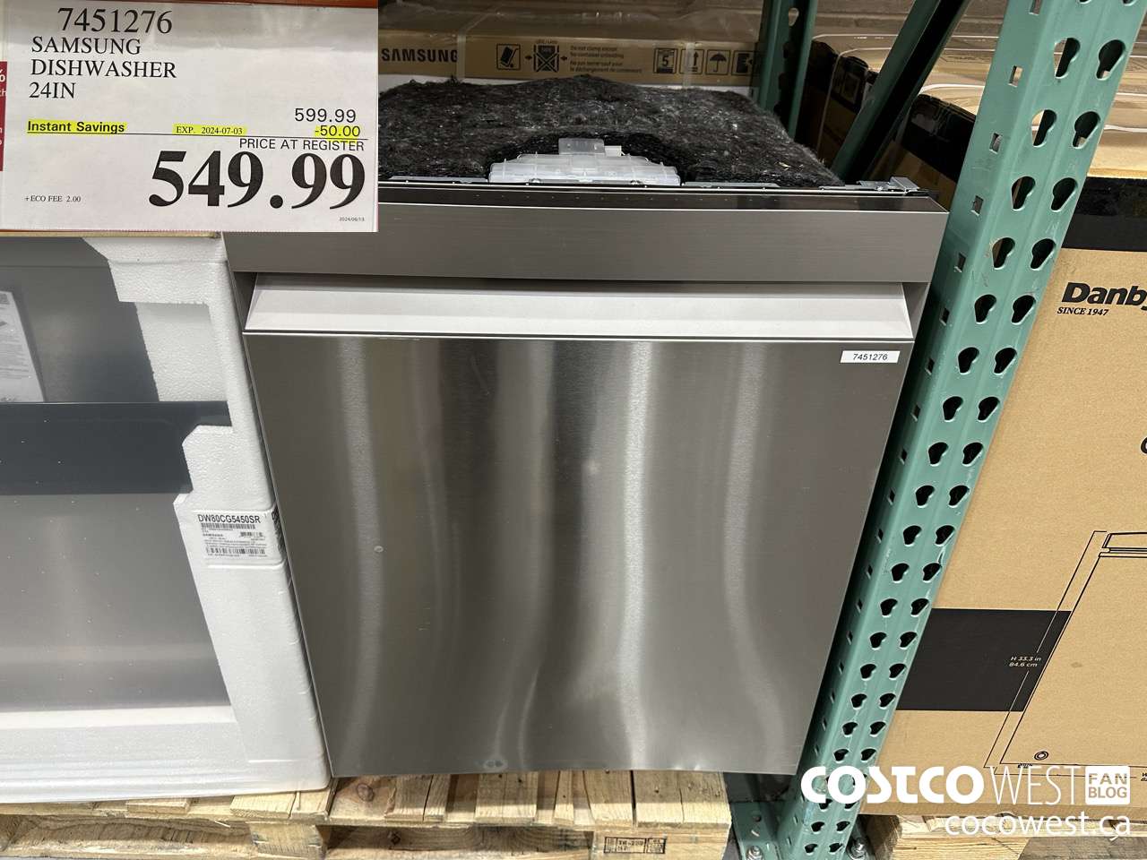 7451276 SAMSUNG DISHWASHER 24IN ($50.00 INSTANT SAVINGS EXPIRES ON 2024-07-03) $549.99