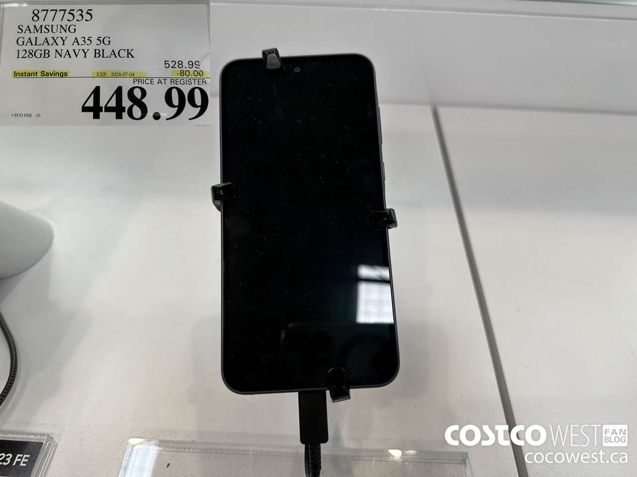 8777535 SAMSUNG GALAXY A35 5G 128GB NAVY BLACK ($80.00 INSTANT SAVINGS EXPIRES ON 2024-07-04) $448.99