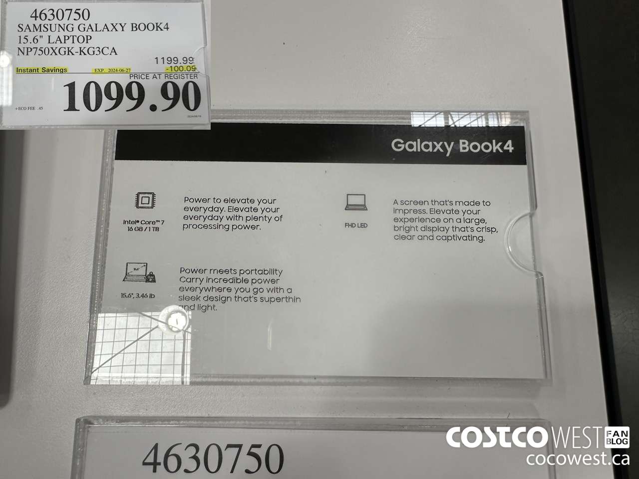 4630750 SAMSUNG GALAXY BOOK4 15.6