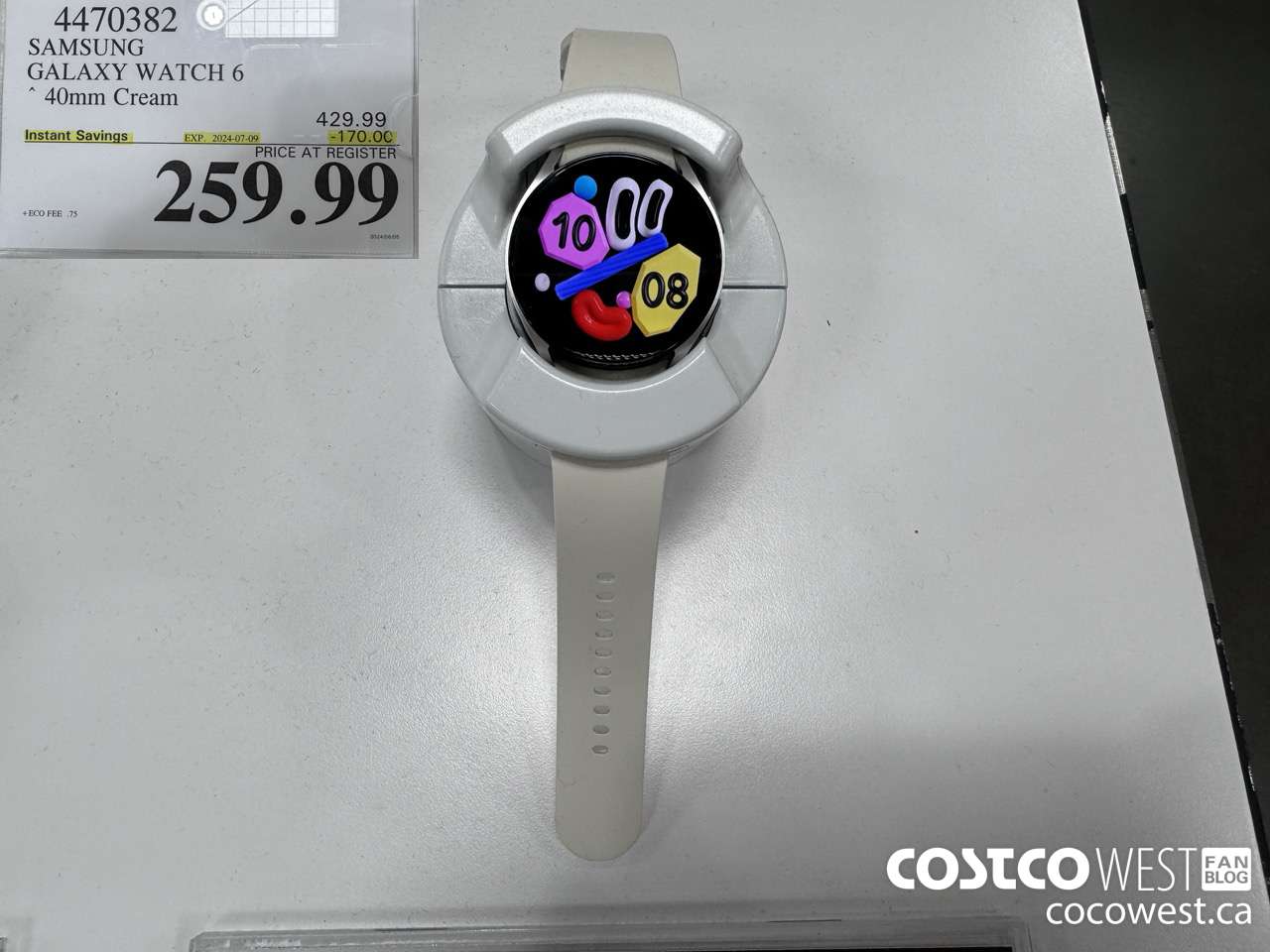4470382 SAMSUNG GALAXY WATCH 6 40MM CREAM ($170.00 INSTANT SAVINGS EXPIRES ON 2024-07-09) $259.99