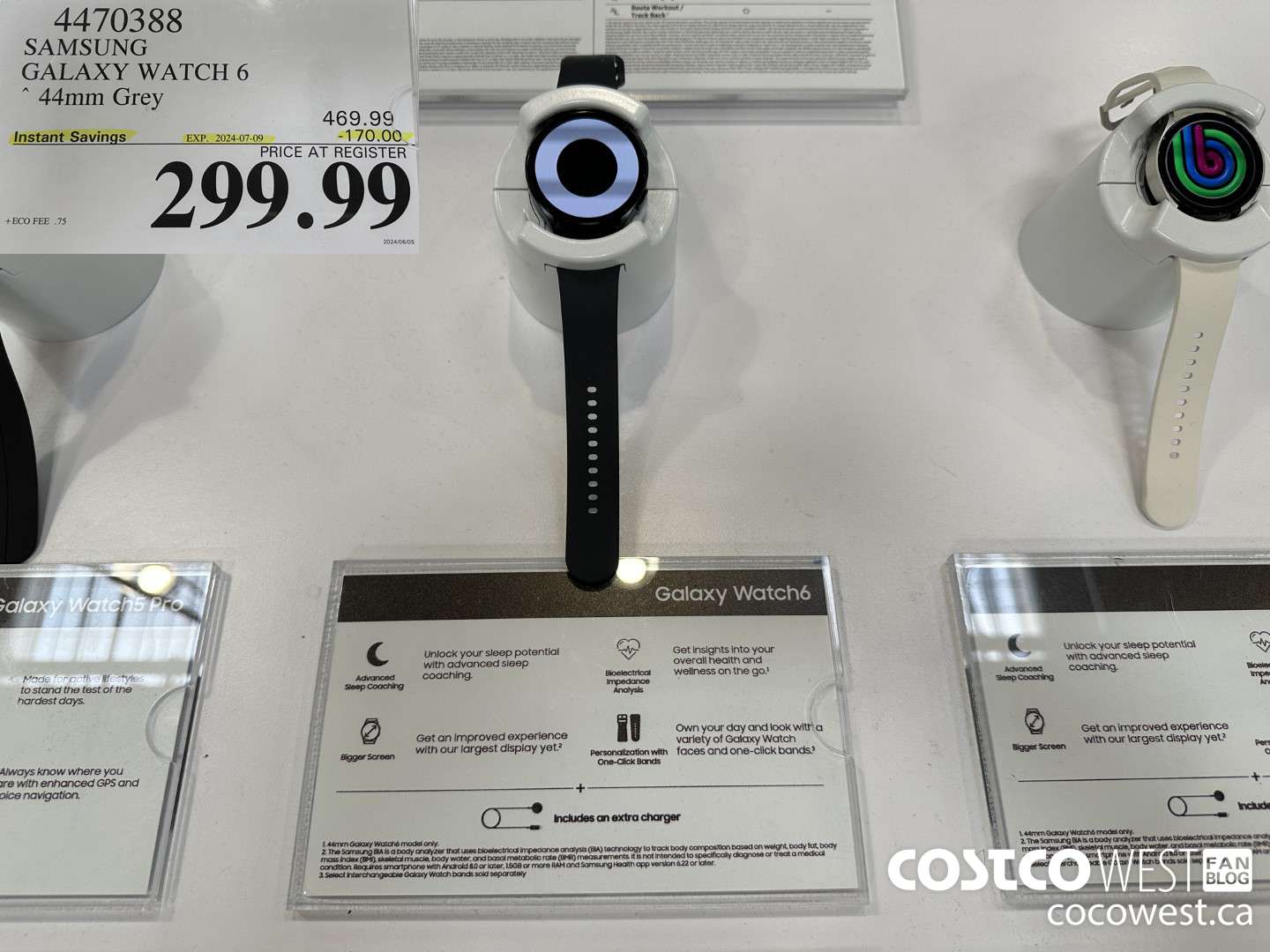 4470388 SAMSUNG GALAXY WATCH 6 44MM GREY ($170.00 INSTANT SAVINGS EXPIRES ON 2024-07-09) $299.99