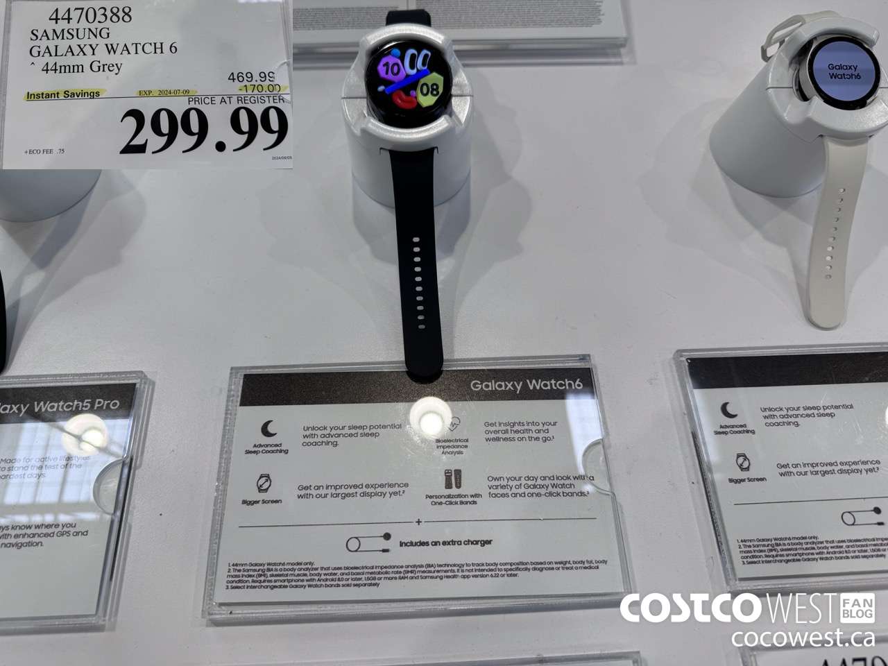 4470388 SAMSUNG GALAXY WATCH 6 44MM GREY ($170.00 INSTANT SAVINGS EXPIRES ON 2024-07-09) $299.99