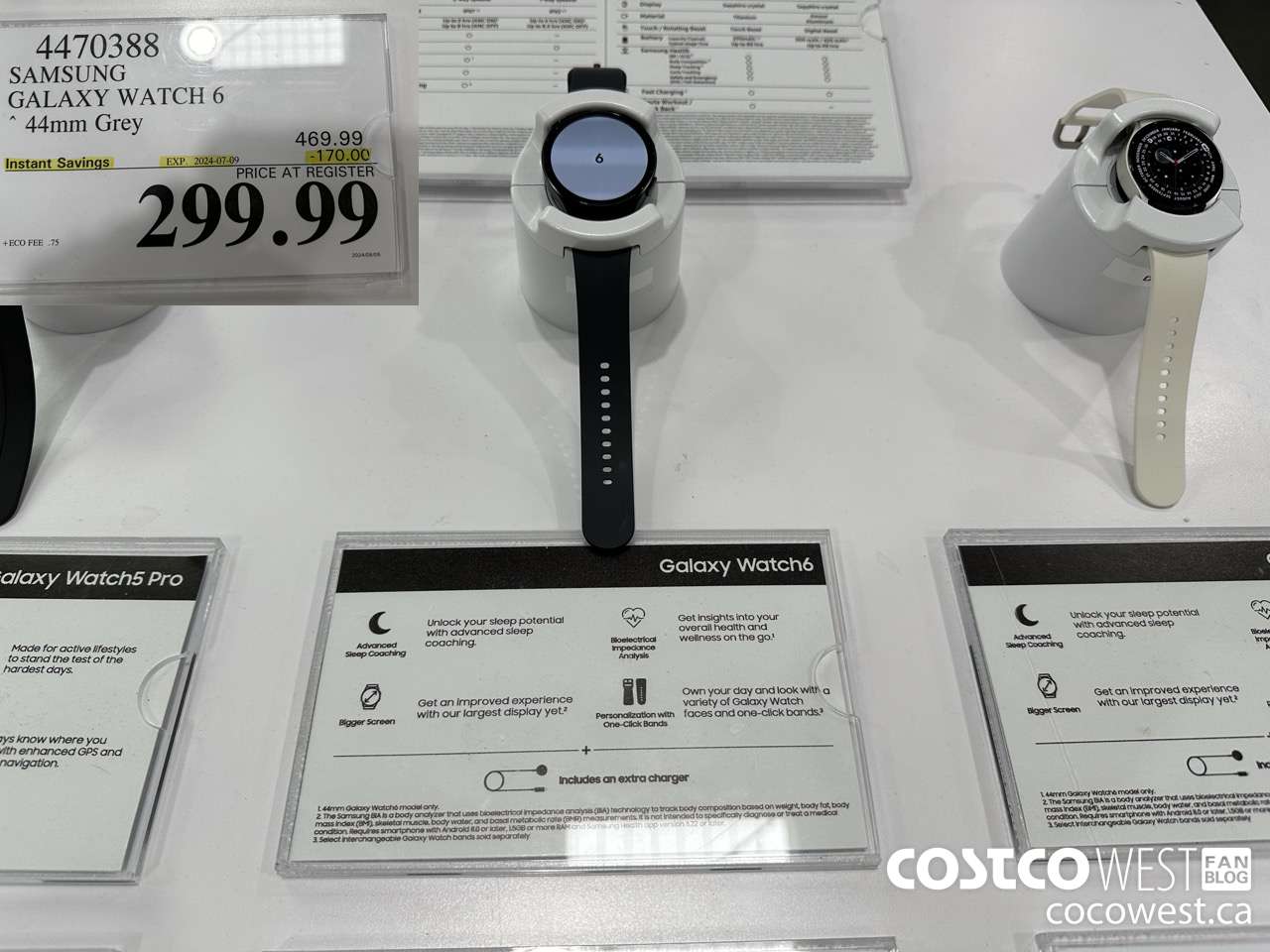 4470388 SAMSUNG GALAXY WATCH 6 44MM GREY ($170.00 INSTANT SAVINGS EXPIRES ON 2024-07-09) $299.99