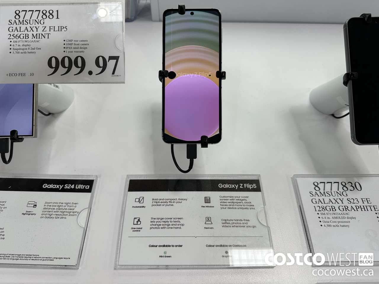 8777881 SAMSUNG GALAXY Z FLIP5 256GB MINT $999.97