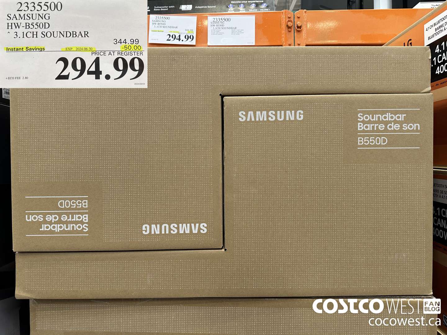 2335500 SAMSUNG HW-855GD SOUNDBAR 3.1CH ($50.00 INSTANT SAVINGS EXPIRES ON 2024-06-30) $294.99