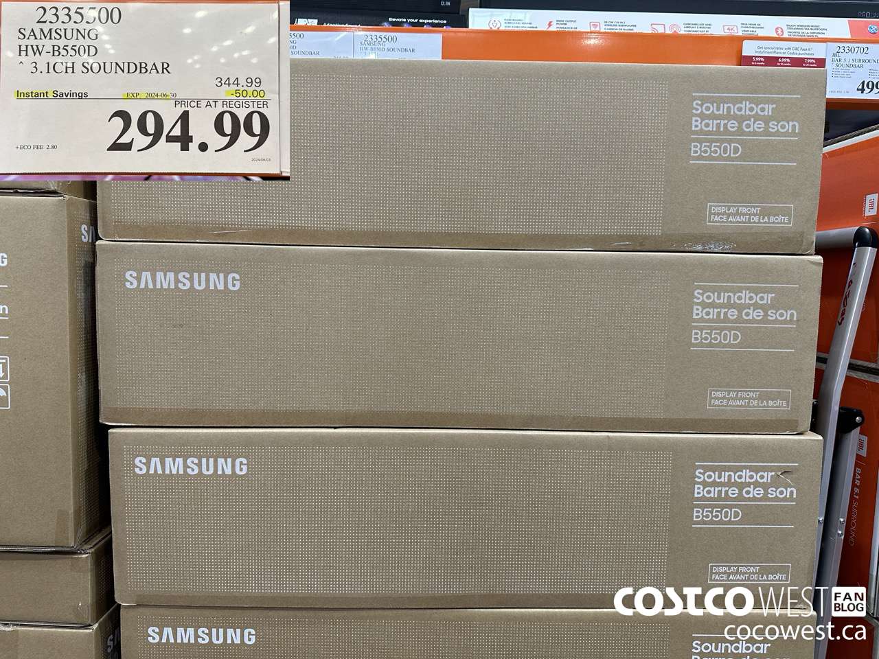 2335500 SAMSUNG HW-855GD SOUNDBAR 3.1CH ($50.00 INSTANT SAVINGS EXPIRES ON 2024-06-30) $294.99