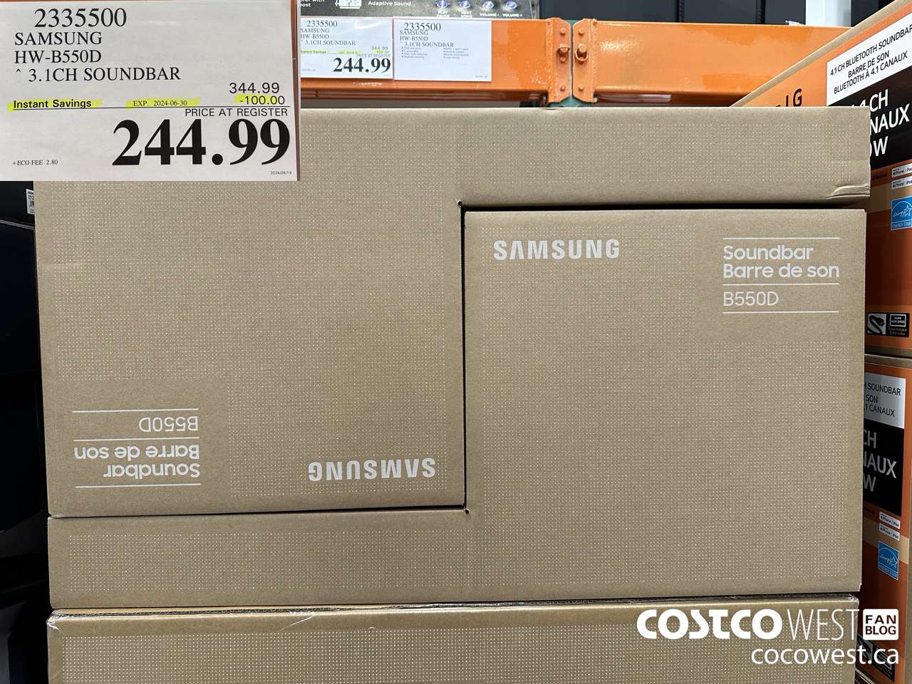 2335500 SAMSUNG HW-855GD SOUNDBAR 3.1CH ($100.00 INSTANT SAVINGS EXPIRES ON 2024-06-30) $244.99