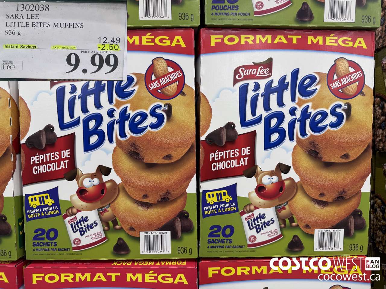 1302038 SARA LEE LITTLE BITES 936 G ($2.50 INSTANT SAVINGS EXPIRES ON 2024-06-23) $9.99