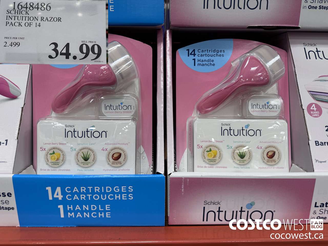1648486 SCHICK INTUITION 14 CARTRIDGES + RAZOR $34.99
