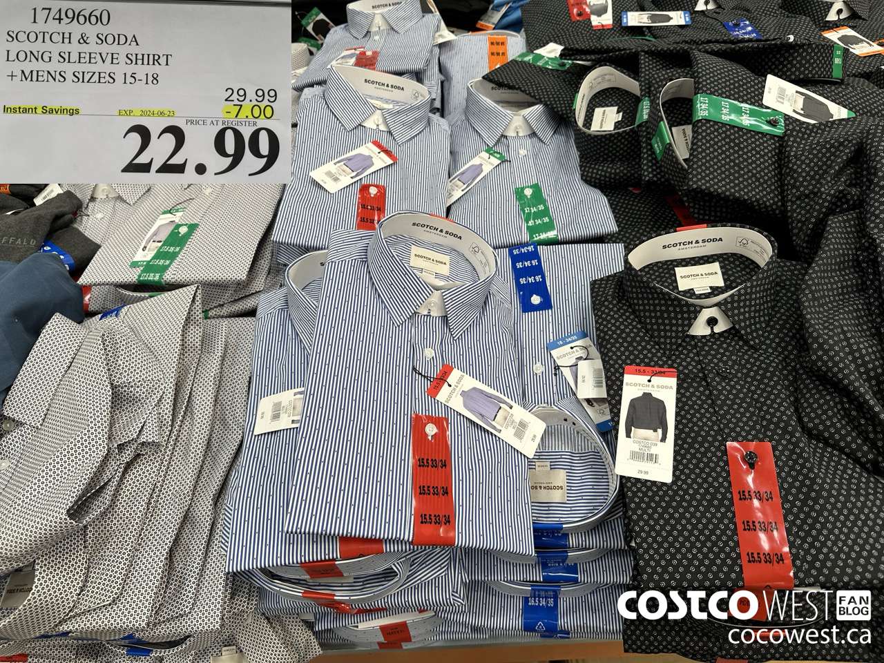 1749660 SCOTCH & SODA LONG SLEEVE SHIRT MENS SIZES 15-18 ($7.00 INSTANT SAVINGS EXPIRES ON 2024-06-23) $22.99