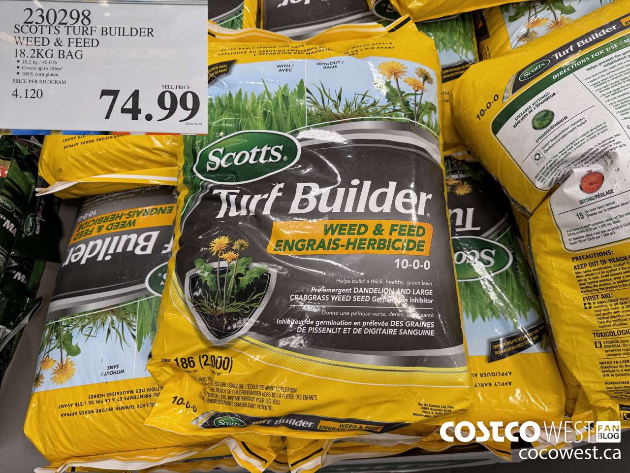 230298 SCOTTS TURF BUILDER WEED PREVENT 18.2KG BAG $74.99