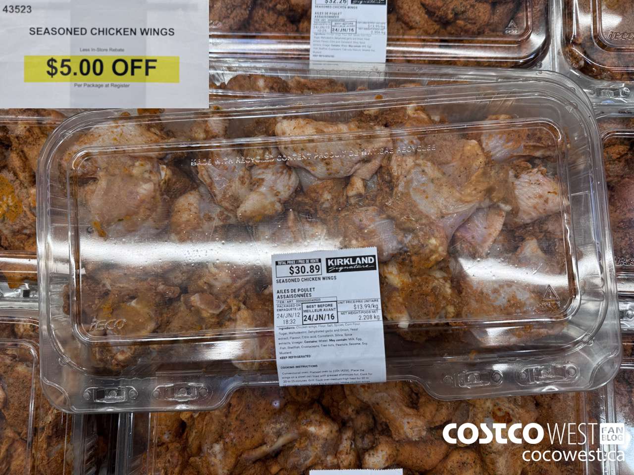 43523 SEASONED CHICKEN WINGS ($5.00 INSTANT SAVINGS)