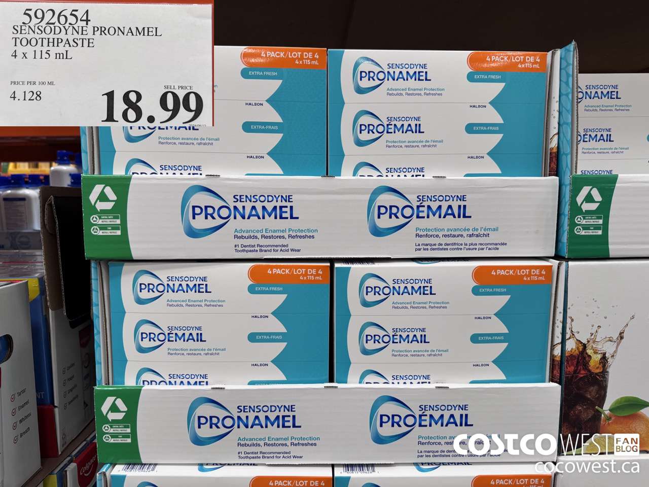 592654 SENSODYNE PRONAMEL TOOTHPASTE 4 X 115 ML $18.99