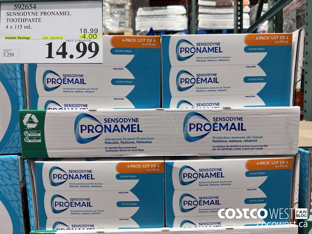592654 SENSODYNE PRONAMEL TOOTHPASTE 4 X 115 ML ($4.00 INSTANT SAVINGS EXPIRES ON 2024-06-30) $14.99