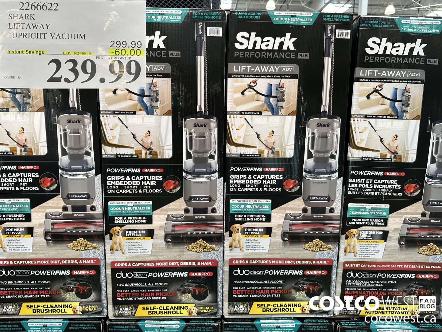 2266622 SHARK PERFORMANCE PLUS UPRIGHT VACUUM WITH ODOR NEUTRALIZER TECH ($60.00 INSTANT SAVINGS EXPIRES ON 2024-06-16) $239.99