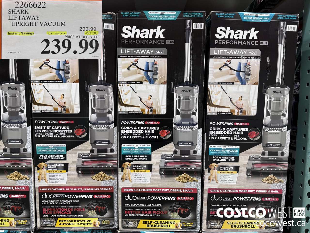 2266622 SHARK PERFORMANCE PLUS UPRIGHT VACUUM WITH ODOR NEUTRALIZER TECH ($60.00 INSTANT SAVINGS EXPIRES ON 2024-06-16) $239.99