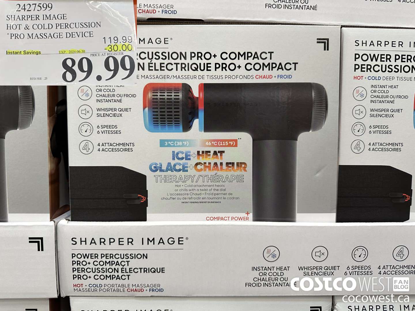 2427599 SHARPER IMAGE HOT & COLD PERCUSSION PRO MASSAGE DEVICE ($30.00 INSTANT SAVINGS EXPIRES ON 2024-06-30) $89.99