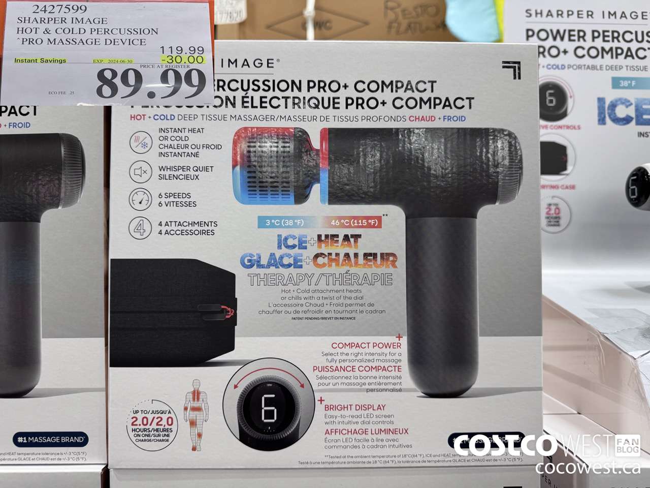 2427599 SHARPER IMAGE HOT & COLD PERCUSSION PRO MASSAGE DEVICE ($30.00 INSTANT SAVINGS EXPIRES ON 2024-06-30) $89.99