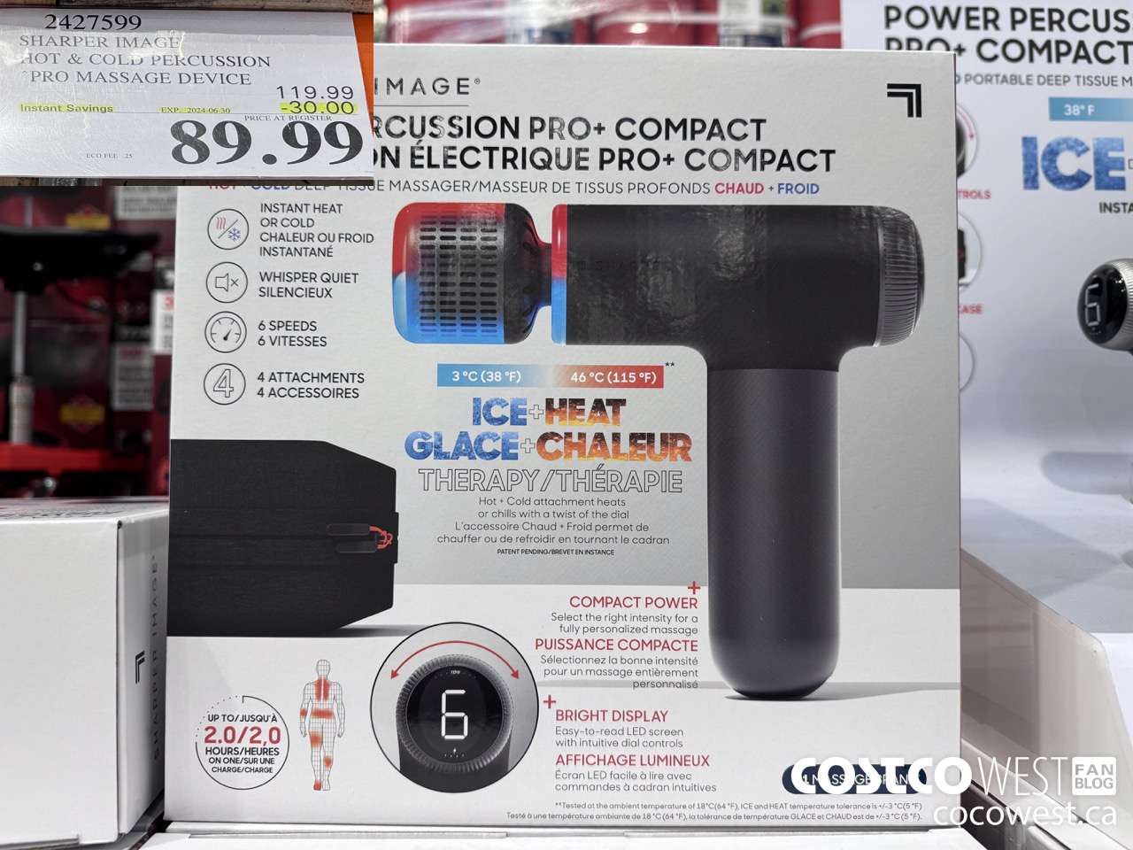 2427599 SHARPER IMAGE HOT & COLD PERCUSSION PRO MASSAGE DEVICE ($30.00 INSTANT SAVINGS EXPIRES ON 2024-06-30) $89.99