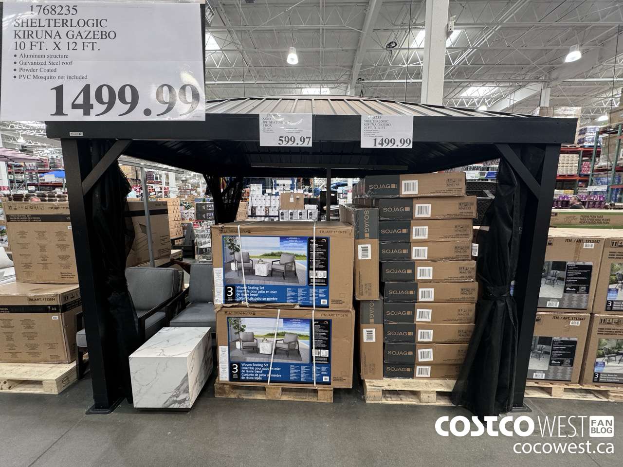 1768235 SHELTERLOGIC KIRUNA GAZEBO 10 FT X 12 FT $1499.99